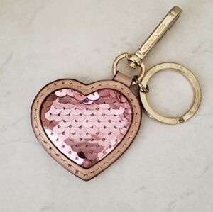 Michael Kors Sequin Heart Keychain/Purse Charm